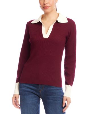 Collared Ribbed Sweater