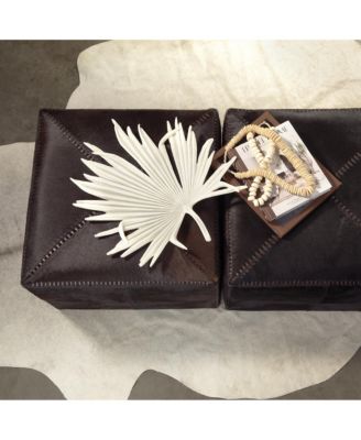   Hair on Hide Large Ottoman