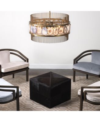   Hair on Hide Large Ottoman