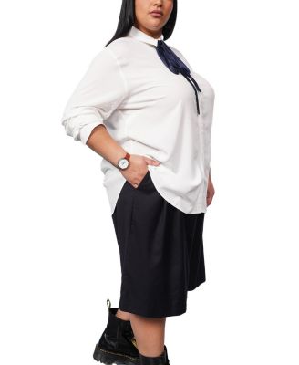  The Empower Long Sleeve Bow Button Up