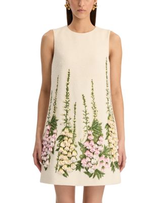 Embroidered Foxglove Sleeveless Dress