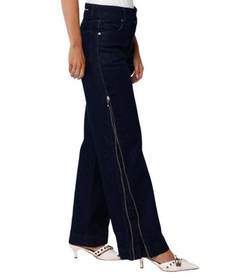 Mid Rise Caroline Pant in Dark Blue