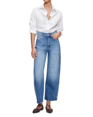 Taylor Relaxed Barrel High Rise Jeans in North Water