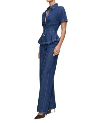 Hepburn Aura High Rise Wide Leg Jeans in Inkwell