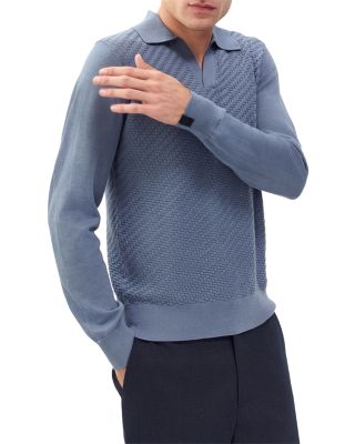Charles Long Sleeve Wool Polo Sweater