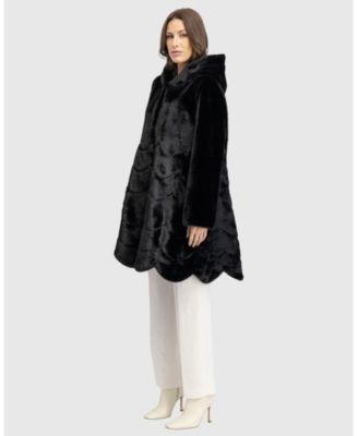 Faux Fur Mink Reversible Parka Coat