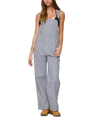  Tamsin Striped Denim Overalls