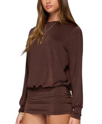  Guilia Backless Long Sleeve Romper