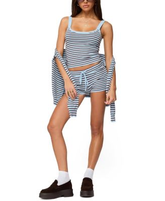  Lillian Striped Knit Shorts