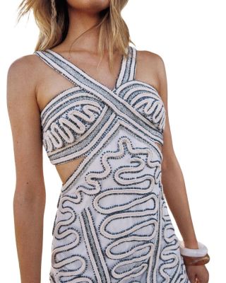 Halter Neck Cut Out Mini Dress