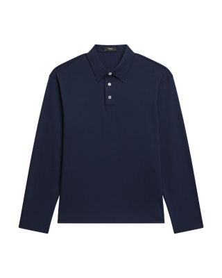 Relaxed Long Sleeve City Interlock Polo Shirt