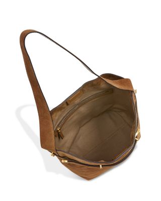 The Belted Suede Satchel Bag