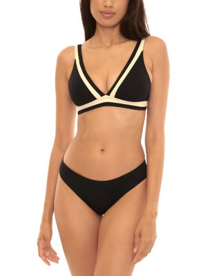 Coast Line Rib Color Blocked Claire Bikini Top &amp; Adela Hipster Bikini Bottom