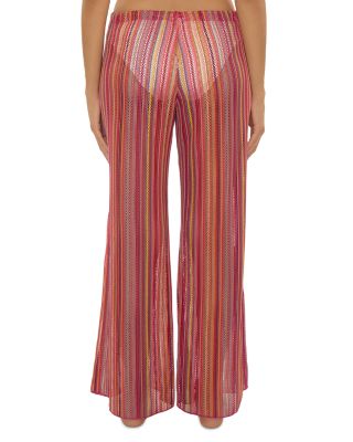 Seaside Crochet Stripe Swim Cover-Up Pants