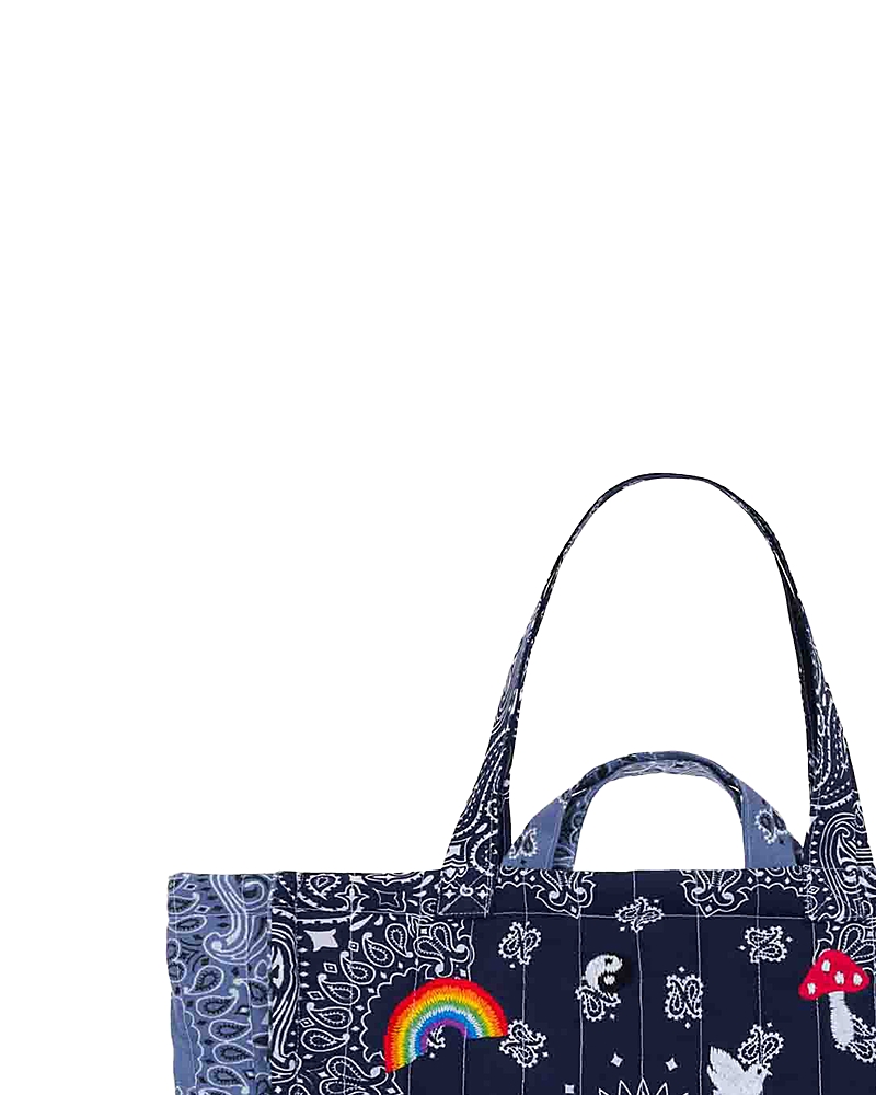 Call It By Your Name Maxi Cabas Bandana Tote In Blue