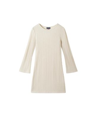 Girls' Lurex Rib Bell Sleeve Dress - Big Kid