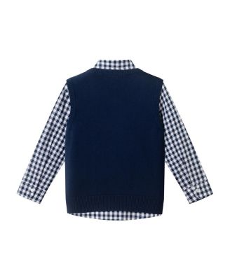  Boys' Snowman Sweater Vest, Buttondown, and Pants Set - Little Kid