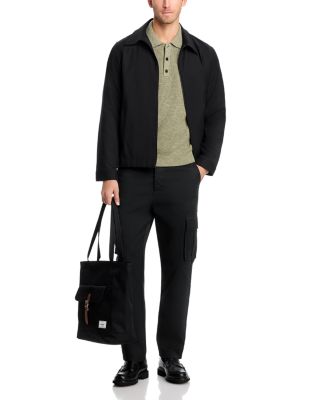 Waffle Knit Relaxed Fit Sweater Polo