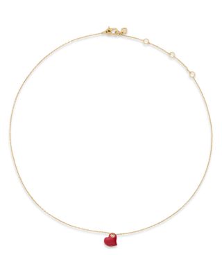 Amour Heart Pendant Necklace, 16"-19"