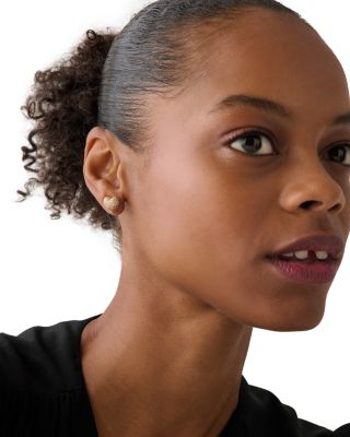 Amour Pav&eacute; Heart Stud Earrings