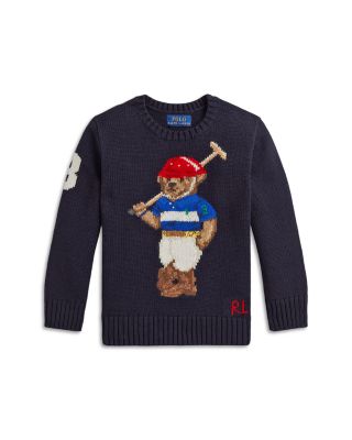 Boys' Polo Bear Crewneck Sweater - Little Kid