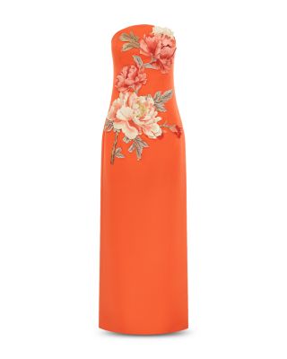 Ava Appliqu&amp;eacute; Floral Bustier Maxi Dress
