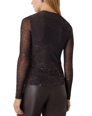 Spotted Animal Mesh Top