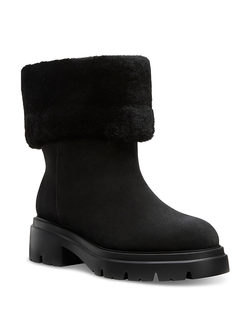 Stuart Weitzman Women's Hudson Shearling Booties In Black