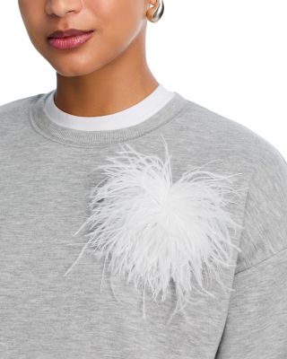 Feather Pin Fleece Crewneck Sweatshirt - Exclusive