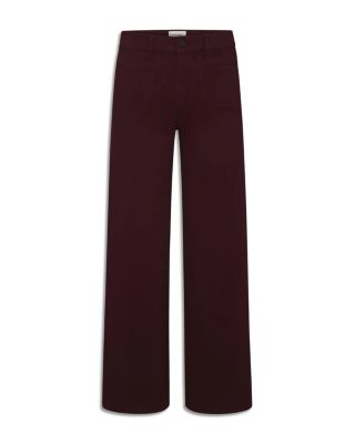 Le Slim High Rise Palazzo Jeans in Cabernet