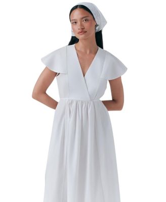 Eloise V-Neck Cotton Midi Dress