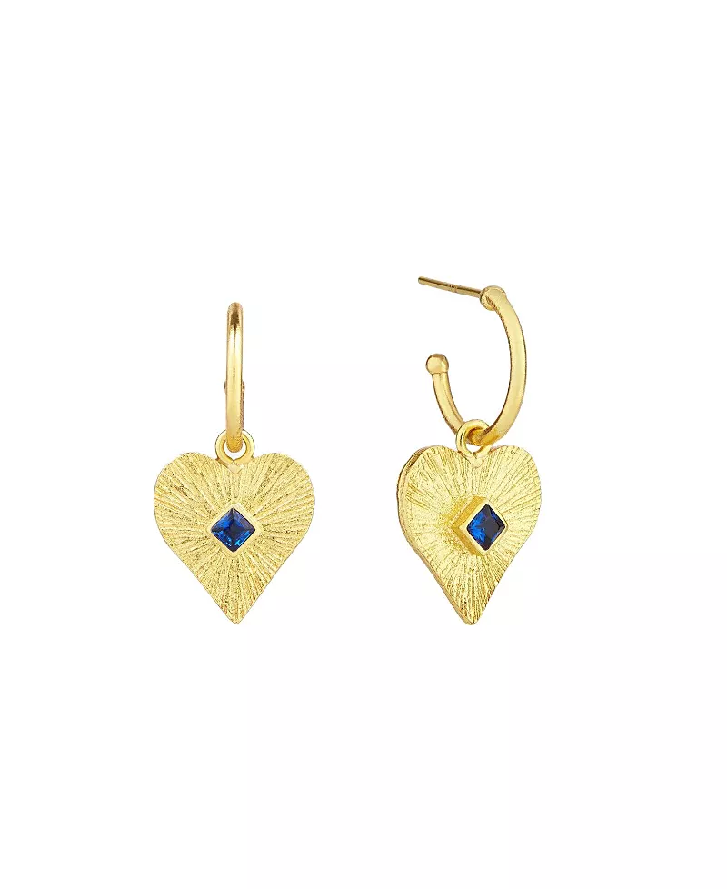 Ottoman Hands Heart Hoop Earrings