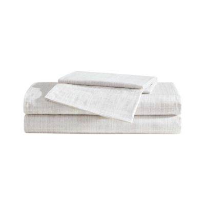 Erased Texture Cotton Sateen 4 Piece Sheet Set
