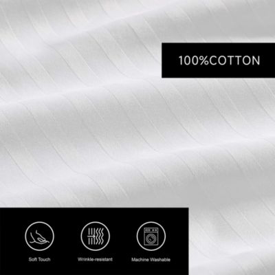 Dobby Stripe 4 Piece Sheet Set, Queen