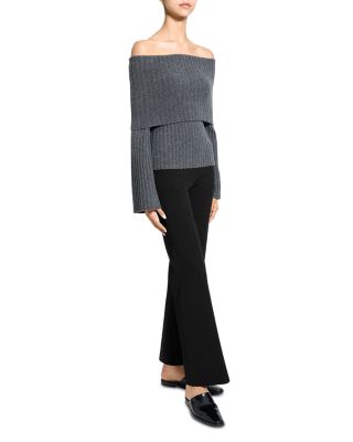 Foldover Off-the-Shoulder Sweater