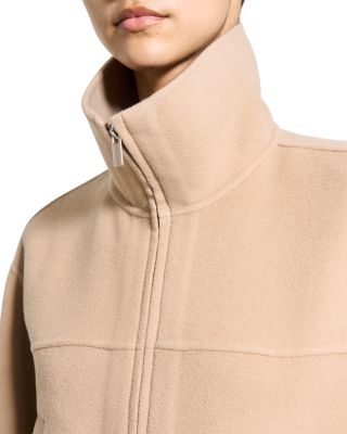 Cropped Wool & Cashmere Anorak Coat