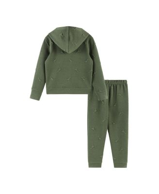 Boys' Dinos Embossed Hooded Sweatshirt and Pant Lounge Set - Little Kid