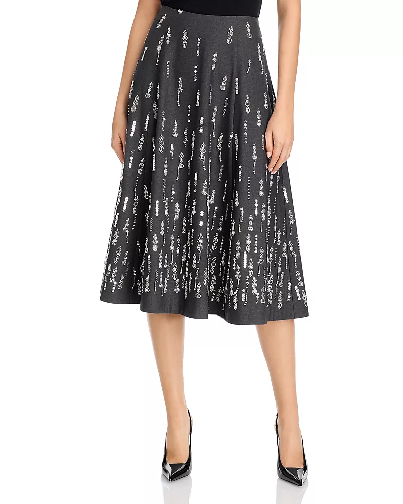 Cinq a Sept Selene Beaded Midi Skirt