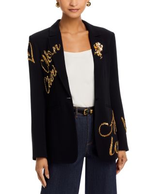 Sequinned Graphic Blazer