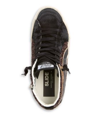 Women's Slide Glitter High Top Sneakers