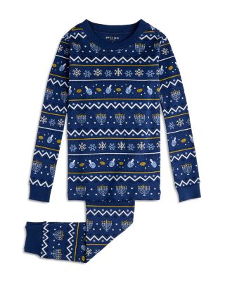 Unisex Hanukkah Fair Isle Print Pajama Set -  Big Kid
