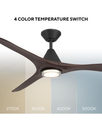 Fans Carve 72 in Selectable 2700-3000-4000-5000K LED Indoor or Outdoor Smart Home Ceiling Fan