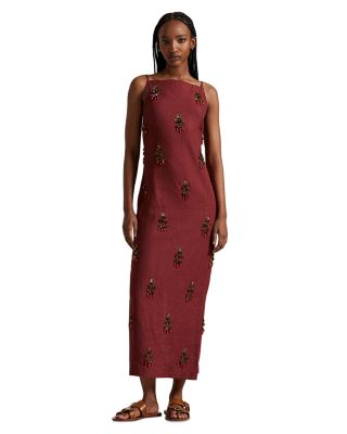 Beaded Linen Dress