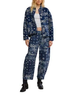 Opal Swing Printed Denim Jacket