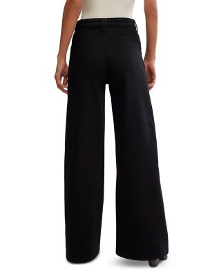 Kellee High Rise Palazzo Jeans in Black Eyelet