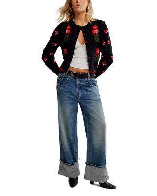 Nonna Crewneck Cardigan Sweater