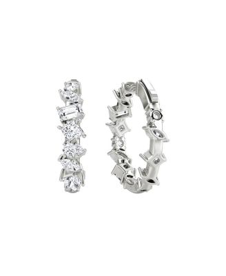 Mixed Shape Eternity Hoop in 14K White/Yellow Gold, 3.8ctw Lab Grown Diamonds