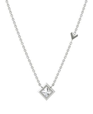 Arrow Station Necklace in 14K Gold, 0.50 tcw Princess Lab Grown Diamond