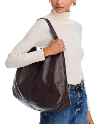 Slouchy Leather Hobo Tote - Exclusive