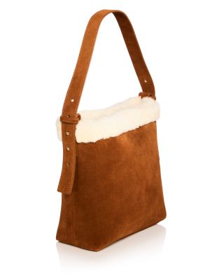 Suede & Shearling Top Handle Bag - Exclusive